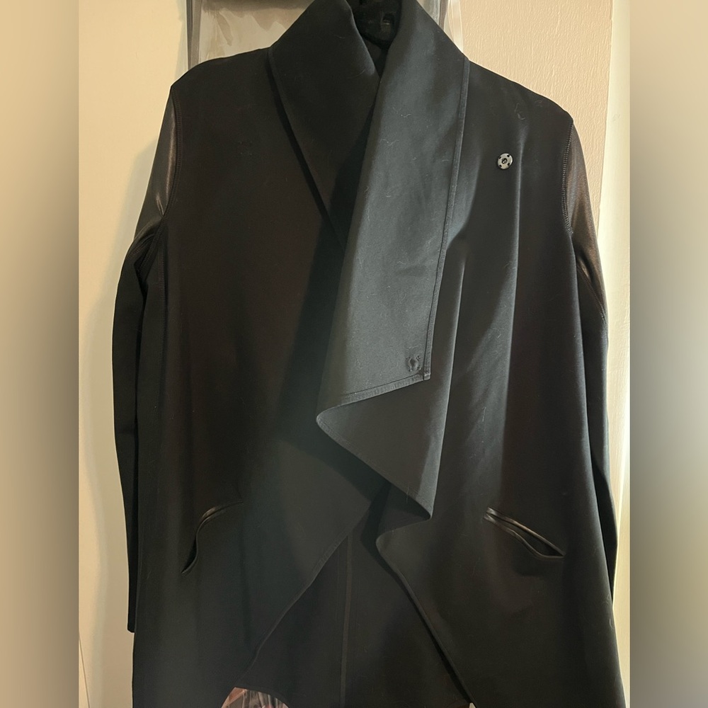 SPANX Black Draped Blazer Jacket